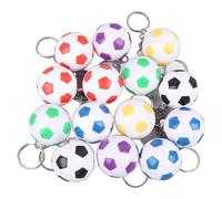 HEEPDD Set di 14 portachiavi a forma di pallone da calcio, in PVC, con chiusura a strappo, adatti per feste di compleanno a tema sportivo, regalo di ricompensa per bambini
