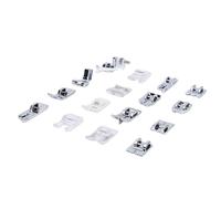 HEEPDD Set di 16 Piedini per Macchina da Cucire, Piedini in Metallo e Plastica con Guida Laterale per Cuciture Precise da 1/4 di Pollice, Compatibili con Macchine da Cucire