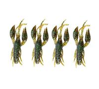 HEEPDD Set di 4 Esche Artificiali per Gamberi in Silicone, 4, Esche Morbide in Silicone Durevole, Perfette per gli Appassionati di Pesca Alla Spigola e Pesca Alla Carpa Set di Artificiali per