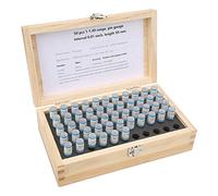 HEEPDD Set di Calibri per Pin, Intervalli di 0,01 Mm, Acciaio per Cuscinetti GCR15, Strumenti di Precisione per Schede Elettroniche e Circuiti Stampati, 50 Pezzi