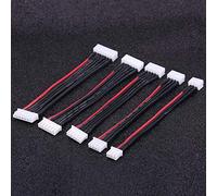HEEPDD Set di Cavi di Estensione di Bilanciamento Lipo in Silicone 5 Pezzi da 10 Cm da Maschio a Femmina AWG 22 2S / 3S / 4S / 5S / 6S per RC Accessorio Lipo -Batteries
