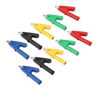 HEEPDD Set di Clamp/Holder A Coccodrillo da 10 Pezzi, Clamp/Holder di Prova di Sicurezza Isolate da 20 A per Cavo e Sonda per Uso Multimetro