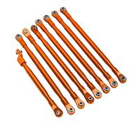 HEEPDD Set di Collegamenti per Aste RC in Alluminio Resistente, di Collegamento Ad Alta Tensione, Prestazioni Migliorate e Supporto per Auto RC Axial SCX6 JLU 1/6 (ORANGE)