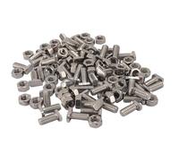 HEEPDD Set di Dadi e Bulloni per Serra da 50 Pezzi, Parti e Accessori per Serre Bulloni in Acciaio M6X14 e Dadi Esagonali, con Elevata Durezza per Giardinaggio di Piante da Esterno e Strutture di