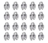 HEEPDD Set di Fascette per Cavi, Elementi di Fissaggio in Acciaio Inossidabile 304, 20 Robusti Morsetti per Cavi per l'attrezzatura e il Fissaggio dei (M8 (8mm))