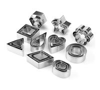 HEEPDD Set di Formine per Biscotti in Metallo da 30 Pezzi, Forme in Acciaio Inossidabile per Cuocere Biscotti e Torte, Perfette per Artigianato Fai-da-te e Feste