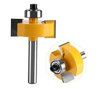 HEEPDD Set di Frese per Scanalatura con 6 Cuscinetti, Altezza di Taglio 1/2", Gambo 1/4", Lega YG6X, per Compensato di Pannelli Truciolari in Legno Massiccio