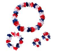 HEEPDD Set di Ghirlande Floreali Patriottiche, Set da 72 Pezzi per un | Set di collane floreali da 72 pezzi per un evento sullo spirito scolastico I fiori densi restano attaccati Il set da 72