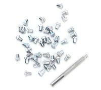 HEEPDD Set di Kit di Timbri da 42 Pezzi, Set di Punzoni per Il Punzone degli Strumenti di Lavoro in Pelle di Zinco per Personalizzare Gli Strumenti di Base in Pelle di Cucitura di Gioielli.