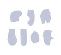 HEEPDD Set di Modelli da Cucito Memory Bunny, Acrilico da 8 Pollici, | Bordi Lisci Tagliano il Tessuto in Sicurezza, Senza Bave, Riutilizzabile Pulire, Taglio Per Quilting, Per Principianti