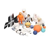 HEEPDD Set di Modelli Spaziali, Colori, Modello del Solare da 19 Pezzi per l'apprendimento dei Bambini e Decorazioni per la Scrivania Set di Modelli Spaziali, Giocattolo per Astronauti con Vivaci