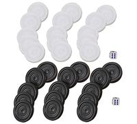 HEEPDD Set di Pedine in Plastica per Backgammon Bianco, 32 Pezzi con Dadi, Perfetti per Serate di Gioco in Famiglia e Divertimento per Bambini