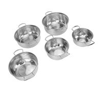 HEEPDD Set di Pentole da in Acciaio Inossidabile da 5 Pezzi con Coperchi Pentola da 7 a 10 Pollici di Diametro per Piano Cottura in Ceramica a Gas a Induzione