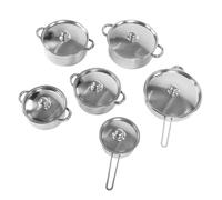 HEEPDD Set di Pentole in Acciaio Inossidabile, Set di Pentole e Padelle da 6 Pezzi con Coperchi Include Pentolino per il Latte da 18 Cm Pentole per Zuppa da 20 Cm 22 Cm 24 Cm 26 Cm