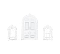 HEEPDD Set di Porte-finestre Francesi in Miniatura, Scala 1/12, 3 Pezzi