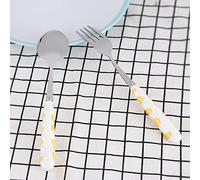 HEEPDD Set di Posate Set di Posate in Acciaio Inossidabile per Bambini, 2 Pezzi per Bambini, 2 Pezzi con Scatola Portaoggetti, Forchetta e Cucchiaio, Design Addensato, Stoviglie da 7,60 Pollici