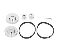 HEEPDD Set di Pulegge Dentate in Lega di Alluminio, Materiale Leggero, Trasmissione Precisa, Denti da 20T e 60T, Compatibile con Stampanti 3D e Torni CNC (20 t 5 mm (0,2 pollici) Più 60 t 8 mm (0,31)