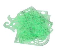 HEEPDD Set di Righelli per Modelli da Cucito da 12 Pezzi, Modelli di Misurazione in Plastica Trasparente per Disegni Geometrici, Ideali per Studenti e Architetti