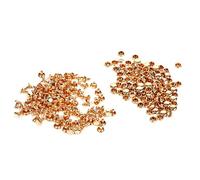 HEEPDD Set di Rivetti a Doppio Tappo da 100 Pezzi, 8 x 8 mm in Metallo Tubolare Tondo Rivetto Artigianale in Pelle Rivetti in Pelle Fai-da-Te Borchie Punte Accessori Decorativi(Oro)