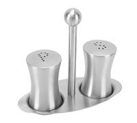 HEEPDD Set di Saliere in Acciaio Inossidabile, 2 Pezzi 304 Saliere Ricaricabili con Supporto, Coperchi S e P a Chiusura Ermetica, Ampia Apertura, per Tavolo da, Uso Ristorante