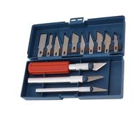 HEEPDD Set di Scalpelli Intagliato Griglie a Carbone, 13pcs Hand Hand Woodworking Cutter Strumenti di Intaglio Portatile Porta