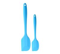 HEEPDD Set di Spatole in Silicone per Spatole per Alimenti, Resistenti Al Calore per Uso Alimentare, Manici Ergonomici, 2 Pezzi, Arancione e Blu, per Cuocere e Cuocere Prodotti da Forno (BLUE)