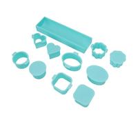 HEEPDD Set di Stampi per Cake Pop a 5 Forme, a Rilascio con Stantuffo, | Pressa rotonda ovale a forma di cuore quadrato e nuvola, per cuocere al forno e realizzare lavori artigianali, spingitore