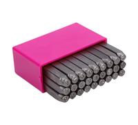 HEEPDD Set di Strumenti di Stampaggio in Metallo, Kit di Punzonatura in Acciaio in Carbonio da 40 Cr, Lettera di Carattere Moderna e Francobolli, Dimensioni 3 Mm per la Produzione di Gioielli e