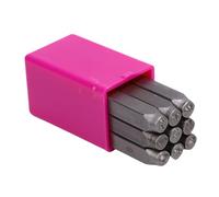 HEEPDD Set di Strumenti di Stampaggio in Metallo, Kit di Punzonatura in Acciaio in Carbonio da 40 Cr, Lettera di Carattere Moderna e Francobolli, Dimensioni 3 Mm per la Produzione di Gioielli e