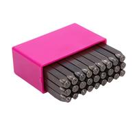 HEEPDD Set di Strumenti di Stampaggio in Metallo, Kit di Punzonatura in Acciaio in Carbonio da 40 Cr, Lettera di Carattere Moderna e Francobolli, Dimensioni 3 Mm per la Produzione di Gioielli e