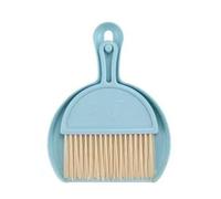 HEEPDD Set Piccolo di Scopa e Paletta, Formato Mini, Efficace Rimozione della Polvere, Perfetto per le necessità Quotidiane di Uffici e Scrivanie (BLUE)