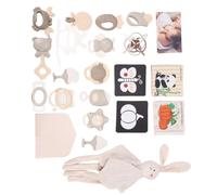 HEEPDD Set Sonaglio per Neonati Portatile Set per Dentizione con Sonaglio per Neonati, Giocattoli da Masticare per per lo Sviluppo del Neonato Giocattolo per l'addestramento Sensoriale Tattile