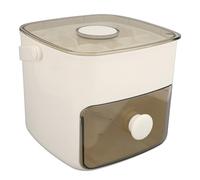 HEEPDD Set Vassoio Cubo di Ghiaccio per Congelatore, 2 Vassoi 1 Cestino di Stoccaggio Rende 120 Cubi un Pulsante di Rilascio Facile con Coperchio a Prova di Polvere in Silicone per (bianco latte)
