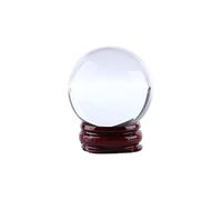 HEEPDD Sfera di Cristallo, Sfera di Magico Trasparente Trasparente al Quarzo Naturale raro Asiatico da 40 mm con Base di Supporto Perfetta per la Meditazione e la Decorazione di Cristalli