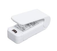 HEEPDD Sigillatrice per Mini Sacchetti, Termosigillatrice Portatile Portatile con Taglierina per Sacchetti di Plastica Conservazione di Alimenti Snack Freschezza, Materiale ABS Leggero (WHITE)