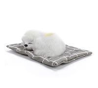 HEEPDD Simulazione di Peluche per Cani, Cane Che Dorme Morbido e Interattivo con Suono, Ideale per Bambini e Decorazioni per la Casa (Cane addormentato con stuoia di percalle tutto)