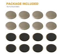 HEEPDD Slider per Mobili da 16 Pezzi, Slider per Mobili per Tappeti con Supporto in Schiuma EVA per Spostare Pesanti su Superfici di Piastrelle di Pavimenti Duri in Moquette per da 16 Pezzi, 3,5