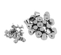 HEEPDD Snaps 20, Borchie per Rivetti in Rame per Scarpe da Borsa Decorazione, Oro d'argento, Facile da Installare, Artigianato in Pelle Fai -da -te Strumento (SILVER)