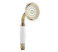 HEEPDD Soffione Doccia Portatile Dorato, Superficie Liscia in Materiale ABS, Facile da Installare, Senza Bisogno di Idraulico, con Spruzzatura Densa Senza Ostruzioni, per il Bagno di