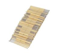 HEEPDD Sonda per Test a Testa Conica 100 Sonde per Test a Molla, Strumenti di per Pin Pogo Rotondi a Testa Conica per PCB Componenti di Connessione in Oro 3A Nan