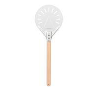 HEEPDD Spatola per Pizza, Pala per Pizza in Lega di Alluminio con Manico Staccabile da 41 Cm con Perforazioni per un Facile Rilascio Dell'Impasto, per (Pala per perforata da 9 pollici (con