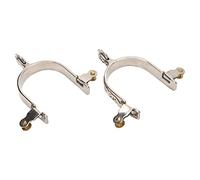 HEEPDD Speroni Intagliati, Speroni da Cavallo in Acciaio Inossidabile per Uomo Donna con Ingranaggio Girevole e Cinturini per Sperone, per Stivali da Equitazione Equestre