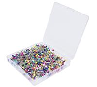 HEEPDD Spilli Dritti per Quilting, Cucito, Perni con Testa a Sfera in Plastica da 38 Mm, Facile Presa, Colori Assortiti, Filo di Acciaio da 1,50 Pollici, Scatola di Immagazzinaggio da 600 Pezzi, per,