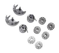 HEEPDD Spoline per Macchina, per Spolina in Acciaio Inossidabile e Set di Ganci per Navetta con Design Antigroviglio, Set da 10 Pezzi per Macchine da Cucire Vintage, Accessori Resistenti Facile