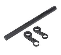 HEEPDD Staffa di Estensione del Manubrio in Lega in Lega di Alluminio Resistente, Barra di Montaggio per Fari in Bicicletta Nera da 30 Cm con Doppia Fissazione, Adatto per Manubrio 22,2-31,8 Mm