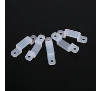 HEEPDD Staffe di Montaggio della Luce da 100 Pezzi, Clamp/Holder di Fissaggio della Striscia Luminosa a LED in Silicone per il Fissaggio di 3528 5050 1210 LED RGB Lucile Interno Illuminazione (8mm)