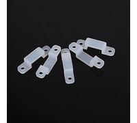 HEEPDD Staffe di Montaggio della Luce da 100 Pezzi, Clamp/Holder di Fissaggio della Striscia Luminosa a LED in Silicone per il Fissaggio di 3528 5050 1210 LED RGB Lucile Interno Illuminazione (10 mm)
