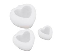 HEEPDD Stampi in Silicone a Forma di Cuore, Stampi per Fondente e Pasta di Gomma in 3 Dimensioni per Decorazioni di Torte Fai-da-te, Caramelle Al Cioccolato, Progetti di Artigianato in Argilla