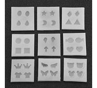 HEEPDD 9 Tipi Stampi per Orecchini in Silicone per Fare Orecchini, Strumenti per Resina UV a Resina epossidica per colata Set di stampi Decorazioni per Utensili Fatti a Mano