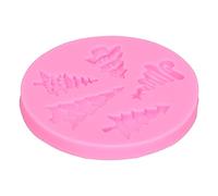 HEEPDD Stampo dell'albero di Natale, Silicone di Grado Alimentare, Flessibile e Facile da Pulire, Fondente Rosa per la da Casa da Forno Nan (PINK)